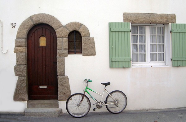 Street in Port Giraud, Loire Atlantic,France