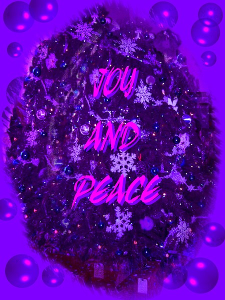 Abstract Purple Tree Decorations