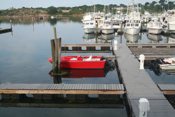 Red boat at Gloucester