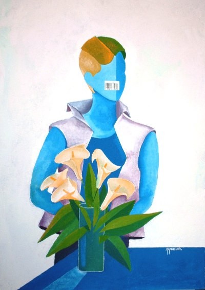 the woman blue