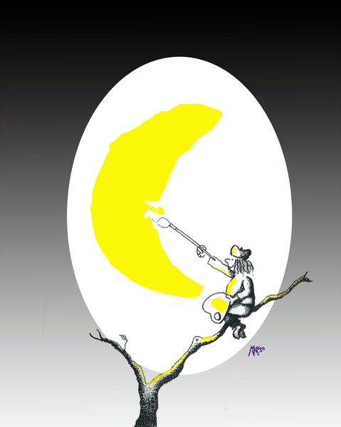 Painting the moon for you
