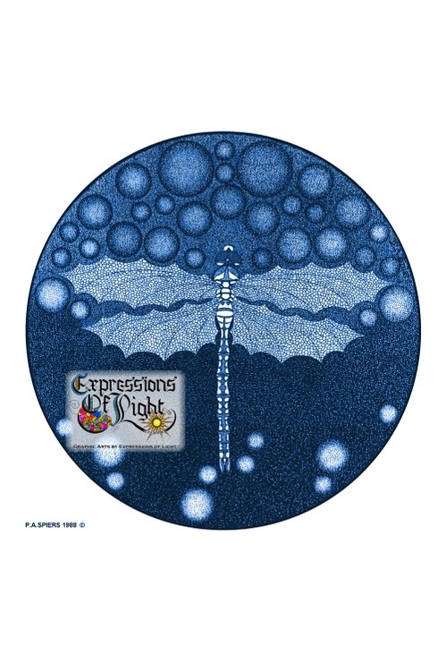 ExpoLight-Graphic-Arts-Dragonfly-In-Space-1988-0001 (Pen-&-Ink-Blue-Sepia-SP)