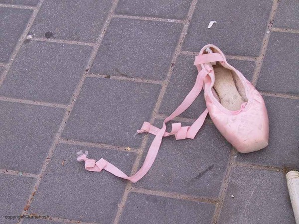 A ballet shoe