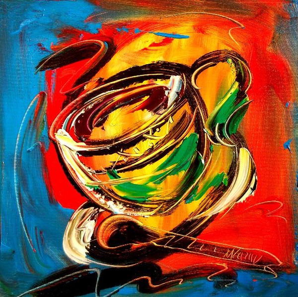 COFFEE giclee print canvas! Impressionist fine art