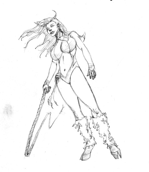 satana with whip
