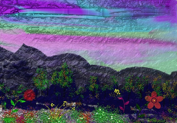 Sunset on Foil - by Sal Caruso (c.)2009