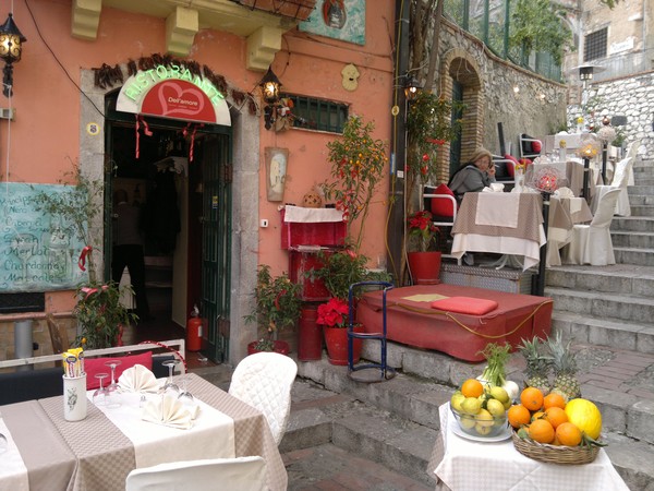 a restaurant in taormina (sicily)