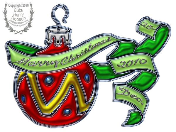 Christmas Ornament & Ribbon