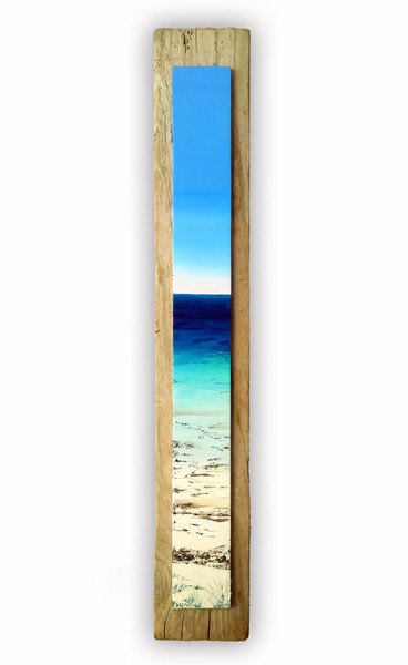 Low Tide Burns Beach original oil painting