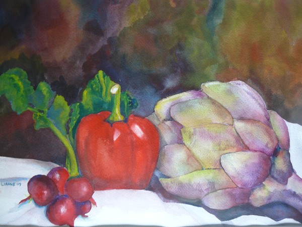 still life with artichoke