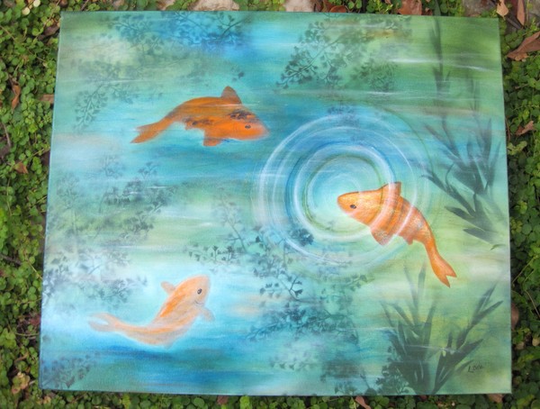 Koi Three in Evening