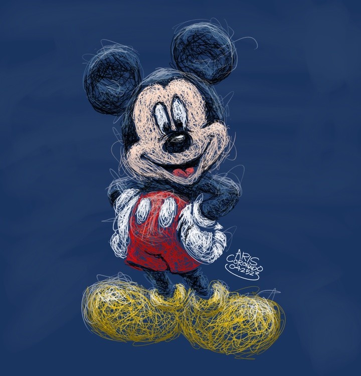Scribble Art Portrait - MICKEY MOUSE