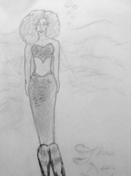 Mermaid woman.