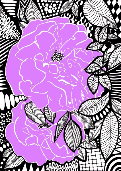 grandmas roses abstract