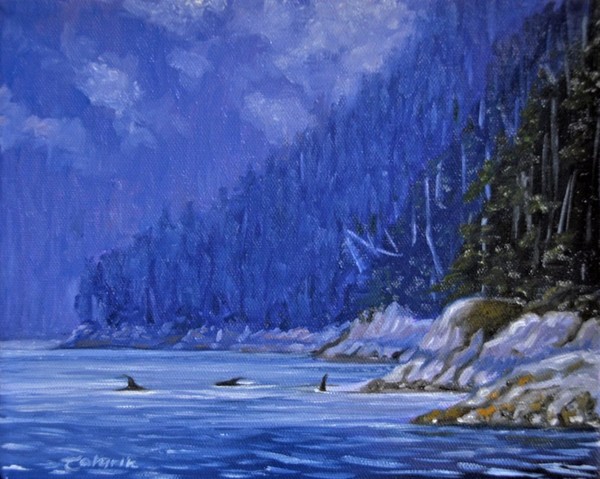 Orcas in the Inlet