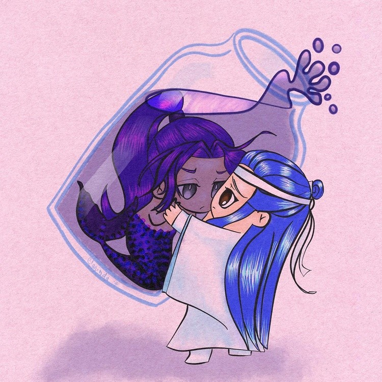 Bottle of Love mermay2021 xicheng mdzs fanart digitalart
