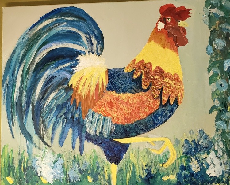 Chicken in the garden 