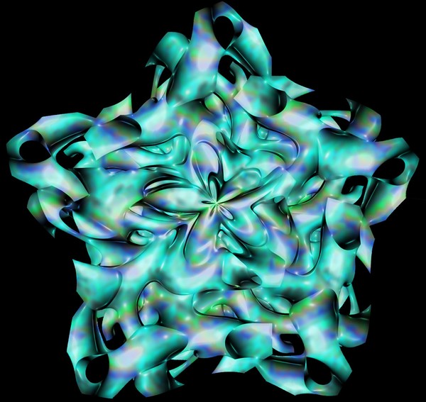 5pt Glazed Ceramic Gyroid.