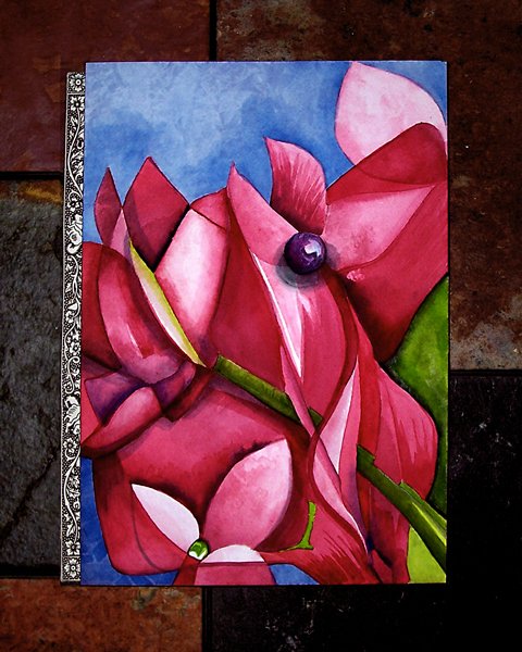 Cyclamen Pink Abstract