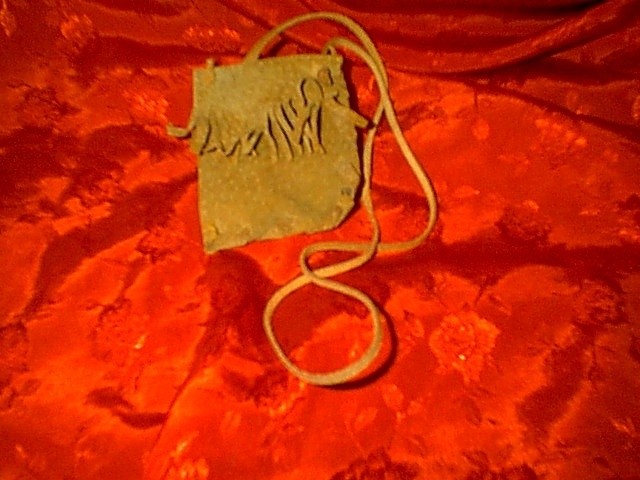 suede medicine bag