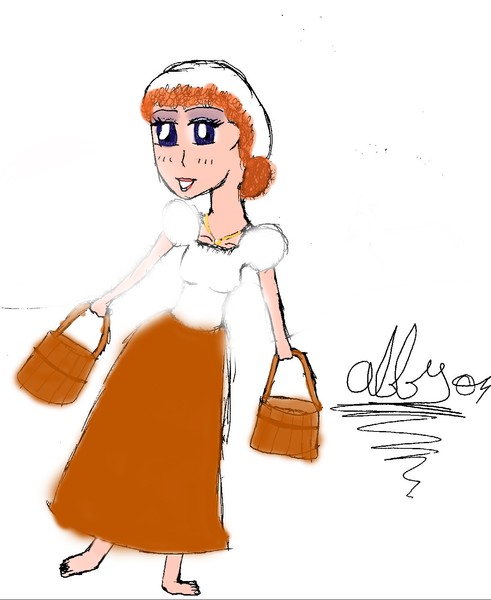 girl with bucket