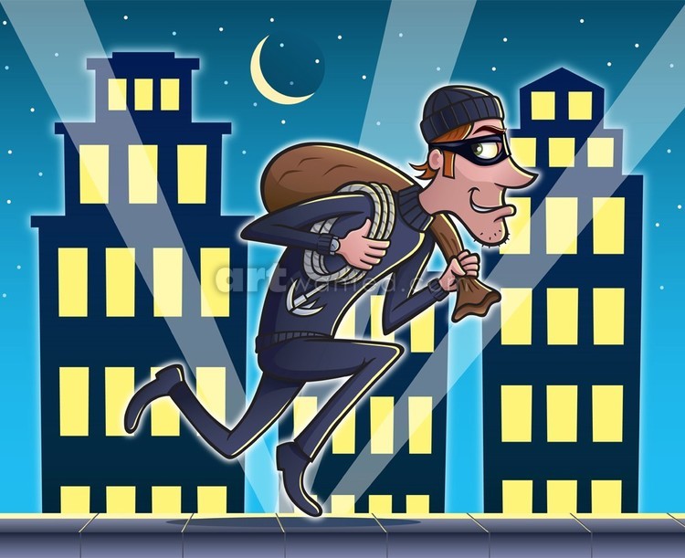 Thief Running with Bag of Loot