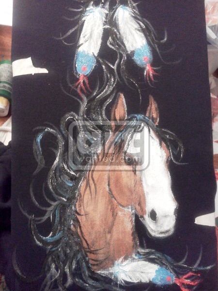 horse on sweat pants 