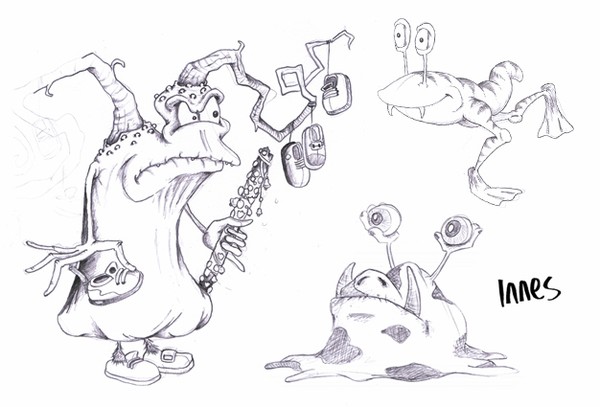 Moster Development Sketches