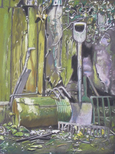 Abandoned garden tools...