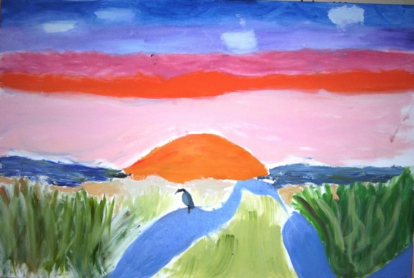 sunset marsh