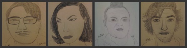 Sketch of James, Lili, Mathison and Max