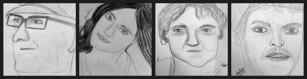 Sketch of Rick, Rasika, P and Philip
