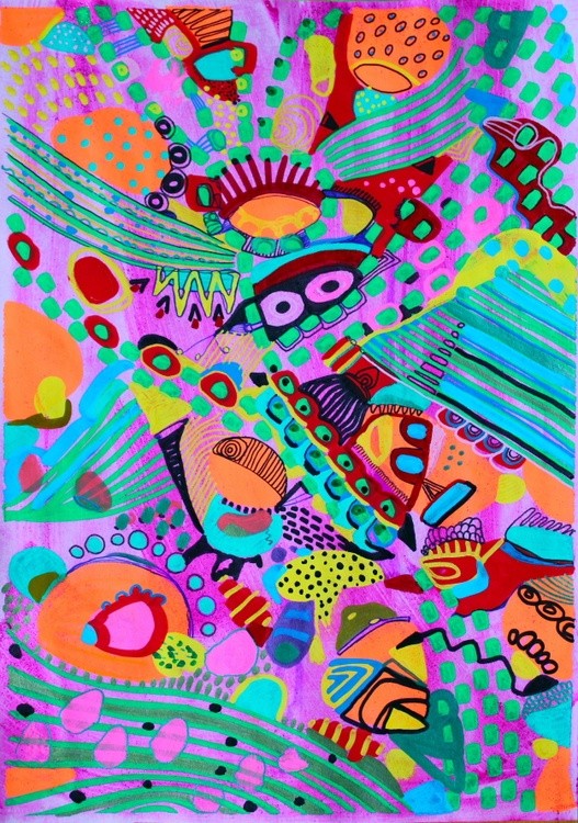 Colorful abstract art by Veera Zukova