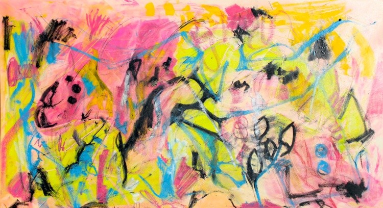 535. Life. Caramel. Time. Upcycled artwork made on old LCD television part.