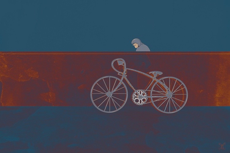 on biking