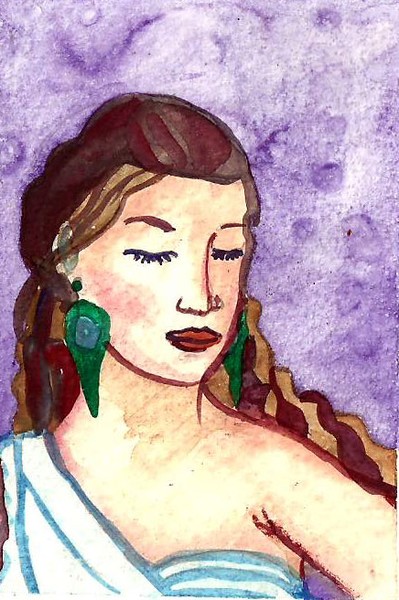 Goddess Hera Watercolor ACEO