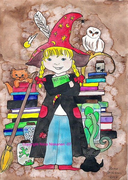 Maija in Gryffindor colors