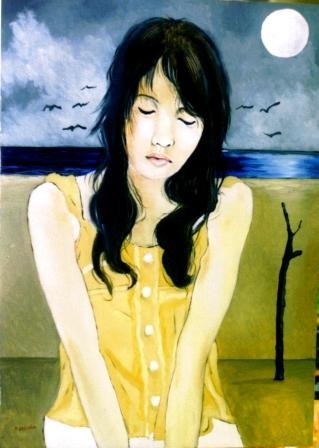 Chinese girl with Crows