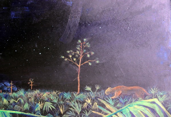 Panther Walking at Night (Detail)