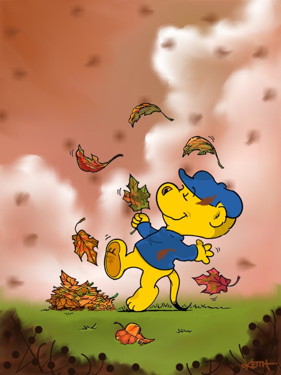 Ferald Amongst The Autumn Leaves