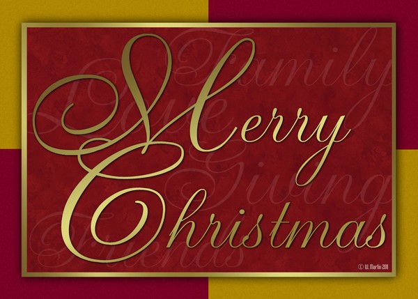 Red and Gold Christmas Card