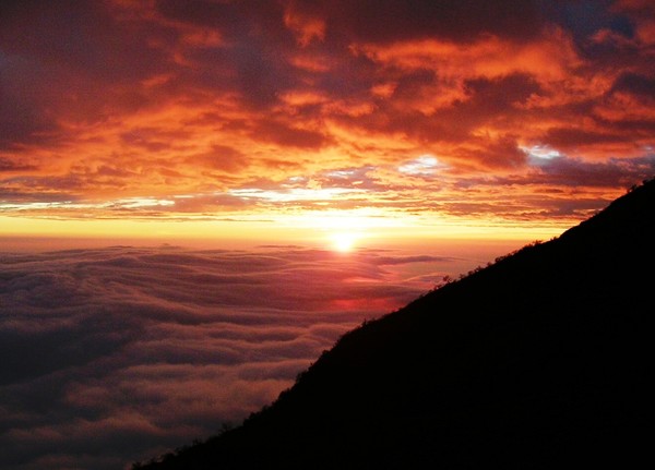 Sunset over 3.600 mts. high.