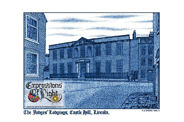 ExpoLight-Graphic-Arts-Lincoln-The-Judges-Lodgings-1990-0001 (Pen-&-Ink-Blue-Sepia-SP)