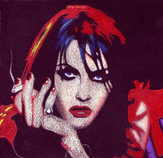 Color Pencil 5: Woman with Cigarette
