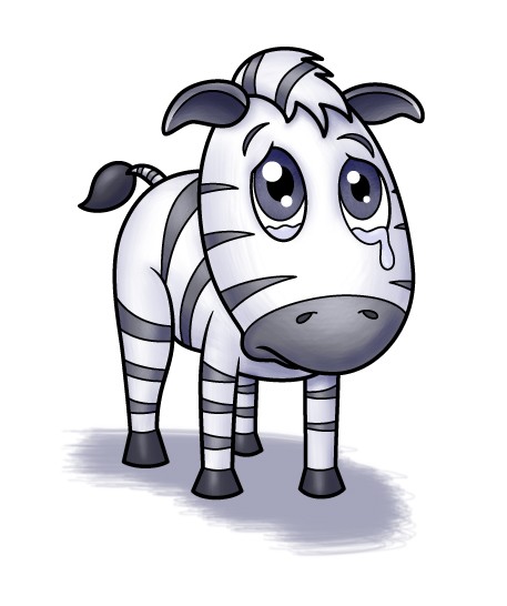 The sad little zebra