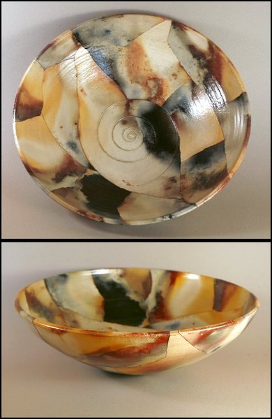 GRAND LARGE MOSAIC CENTERPIECE BOWL PITFIRE