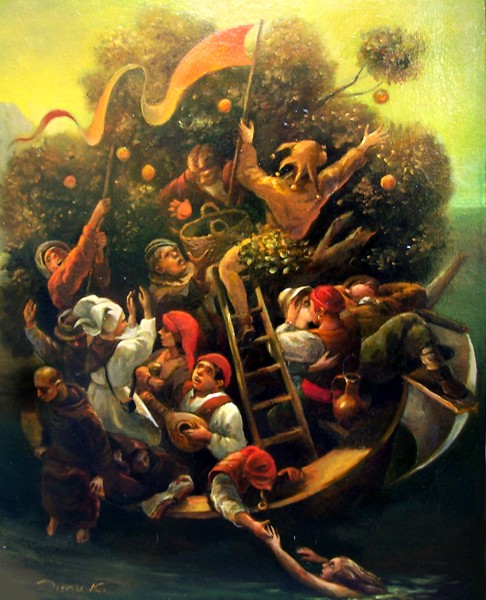 Orange boat