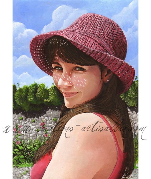 Acrylic portrait - Holidays