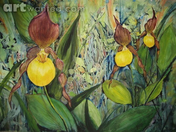 Yellow Lady Slipper - Commissioned/SOLD