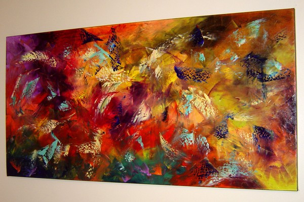 ORIGINAL PALETTE KNIFE PAINTING Eugenia Abramson